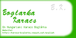 boglarka karacs business card