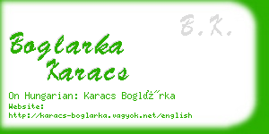 boglarka karacs business card